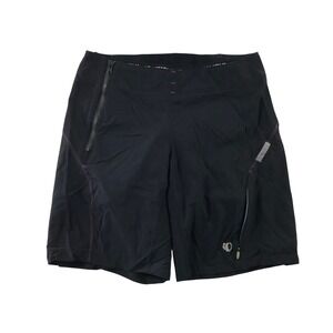 Pearl Izumi Womens Black Padded Mountain Bike Cycling Shorts Purple Accents M